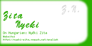 zita nyeki business card